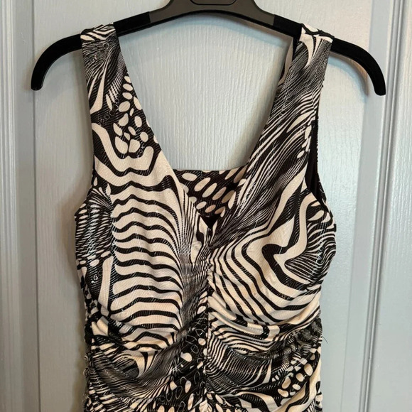 VTG Frank Lyman Dress Size 6 Funky Abstract Bold Psychedelic Artsy Y2K 90s Disco - Picture 8 of 12